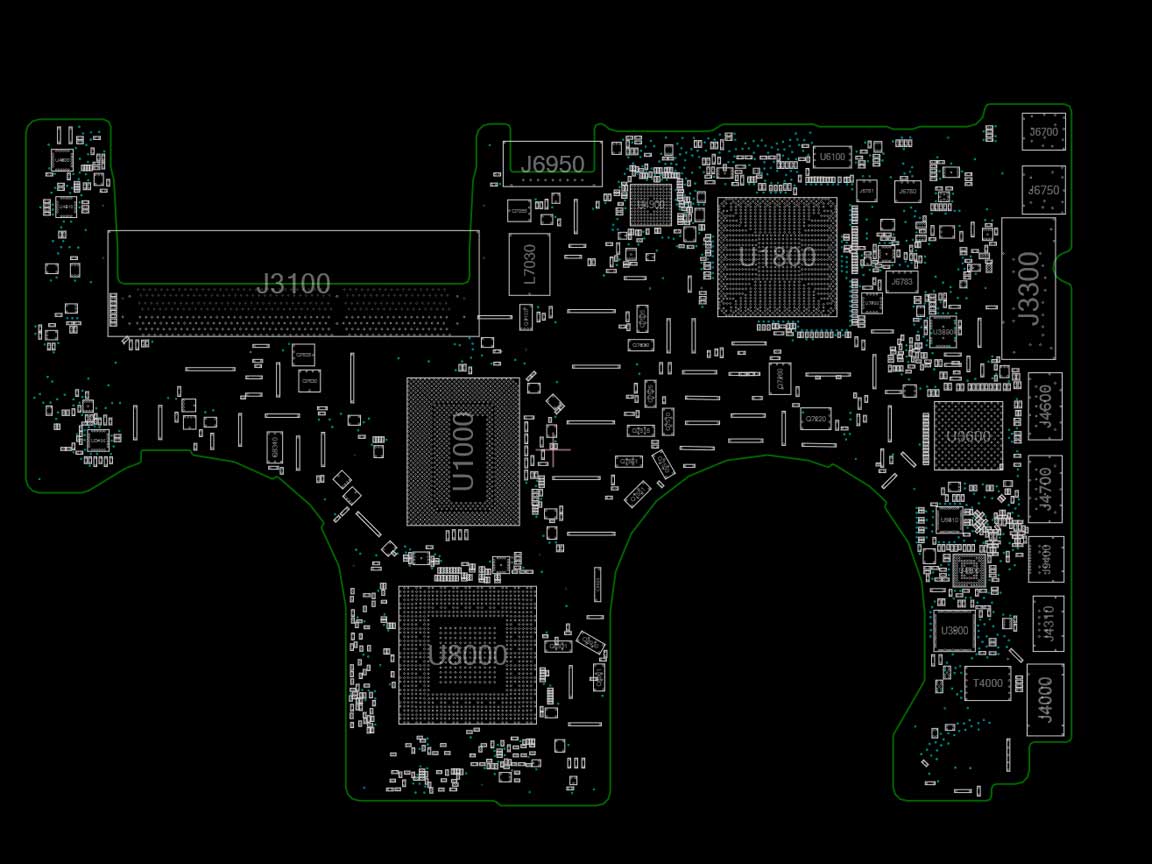 820-2850 a1286 board view